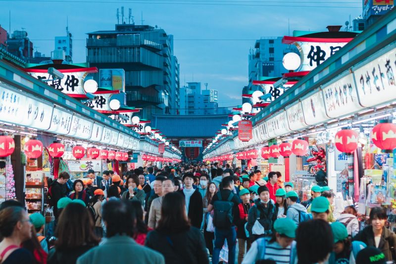 con đường mua sắm Nakamise con đường mua sắm Nakamise